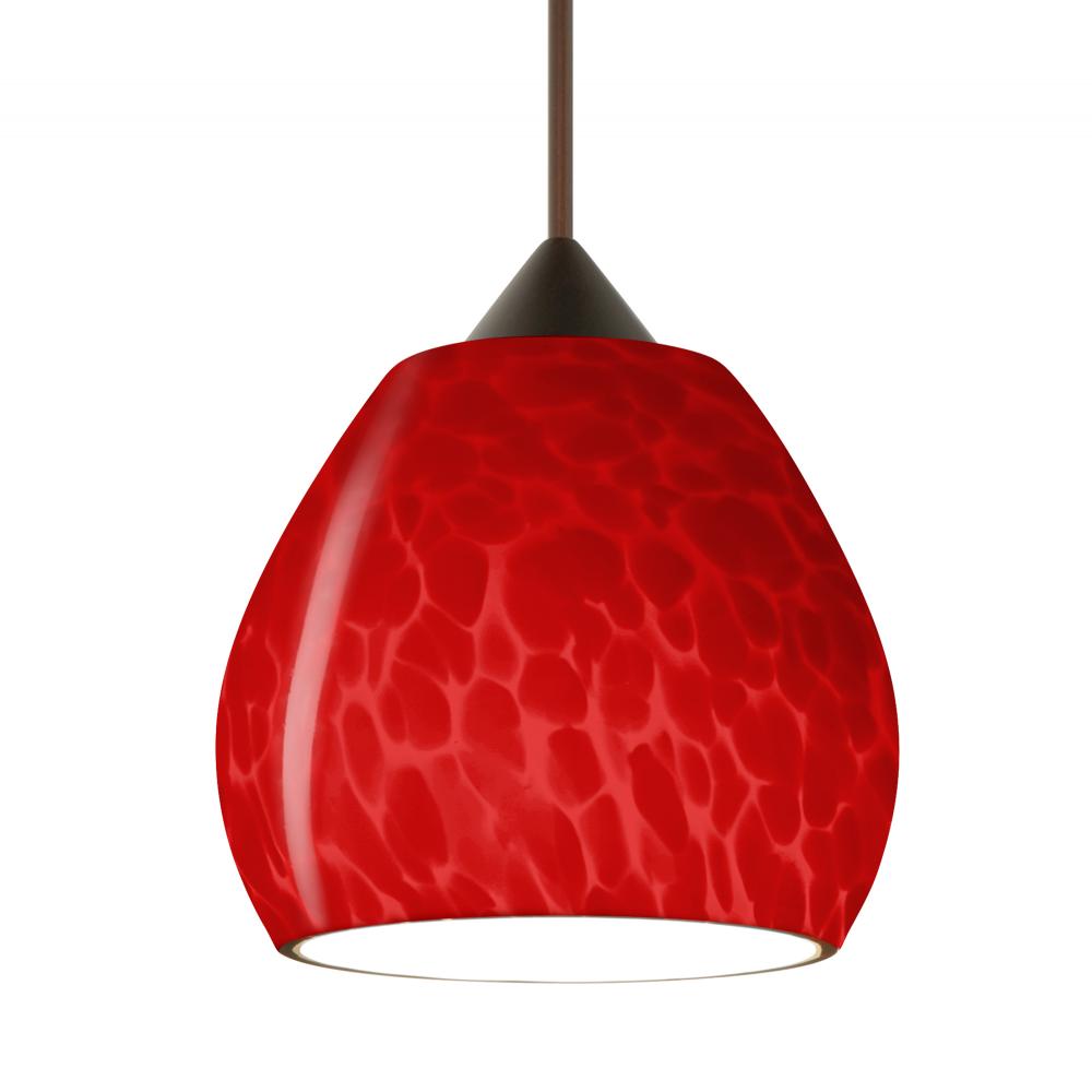 Besa, Tay Tay Cord Pendant, Red Cloud, Bronze Finish, 1x5W LED