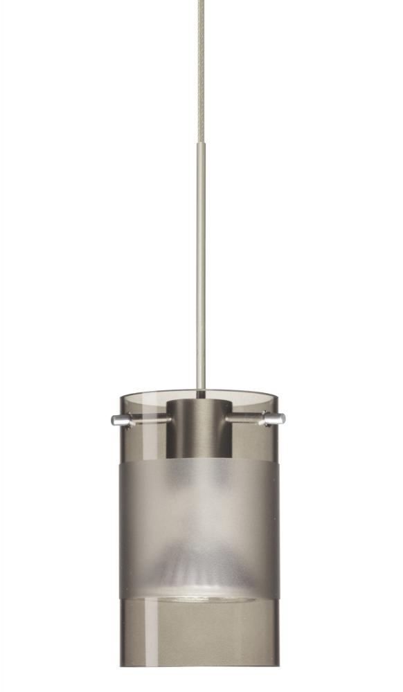 Besa Pendant Scope Satin Nickel Smoke/Frost 1x50W Halogen Mr16