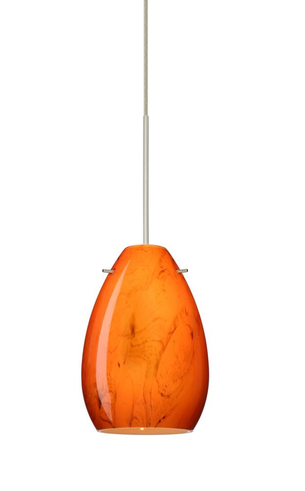 Besa Pendant Pera 6 Satin Nickel Habanero 1x5W LED