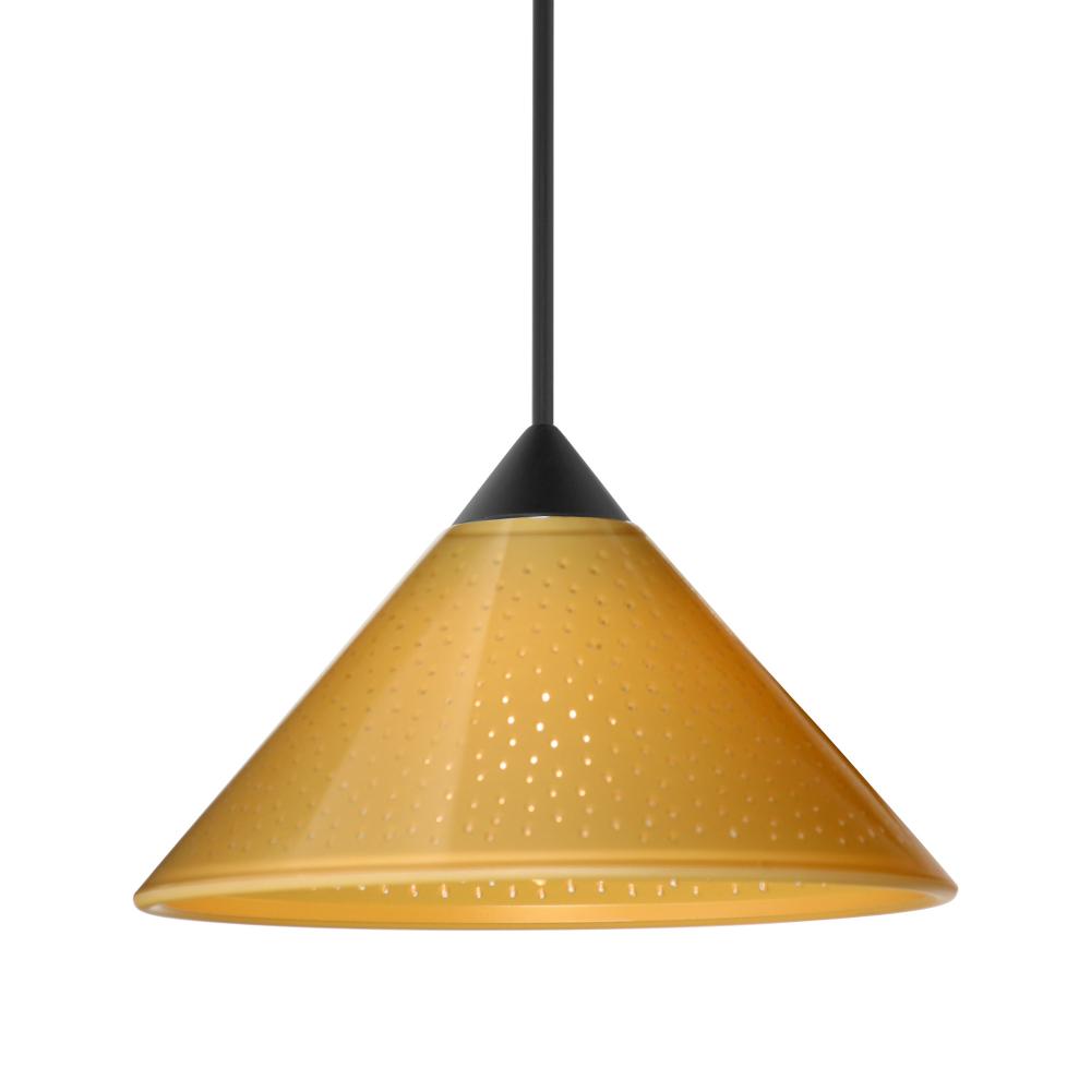 Besa Pendant Kona, Black Finish, Mango Starpoint 1x5W LED