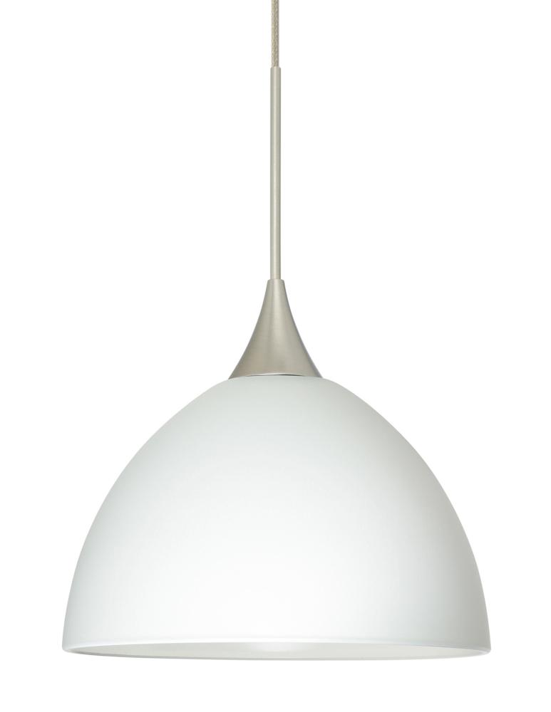 Besa Pendant Brella Satin Nickel White 1x50W Halogen