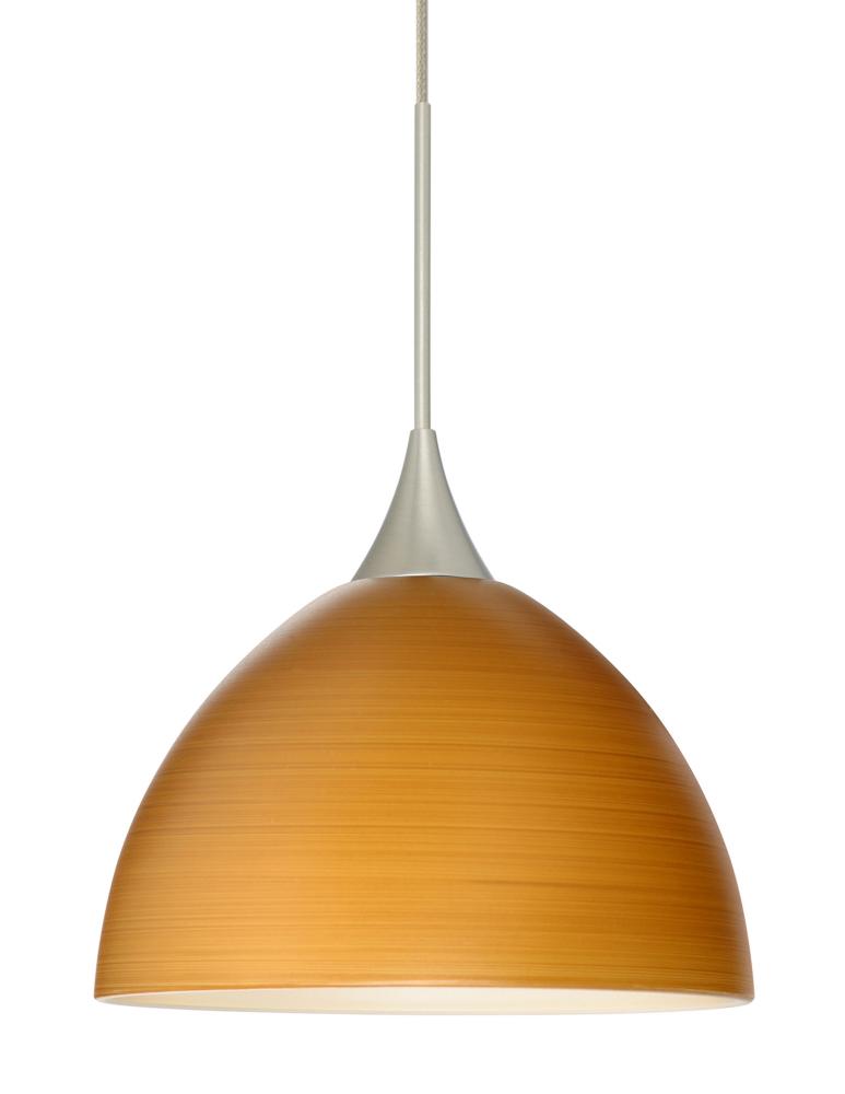 Besa Pendant Brella Satin Nickel Oak 1x50W Halogen