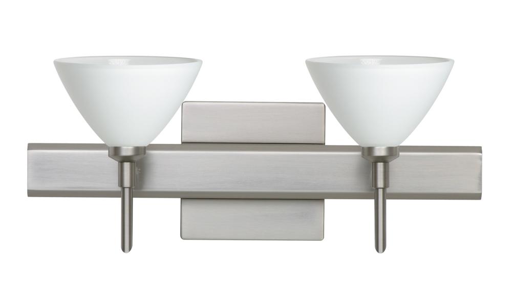 Besa Wall With SQ Canopy Domi Satin Nickel White 2x40W G9