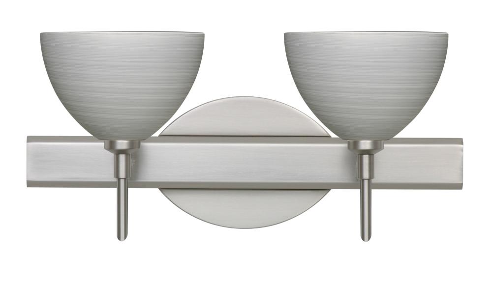 Besa Wall Brella Satin Nickel Titan 2x5W LED