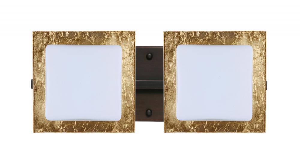 Besa Wall Alex Bronze Opal/Gold Foil 2x50W G9