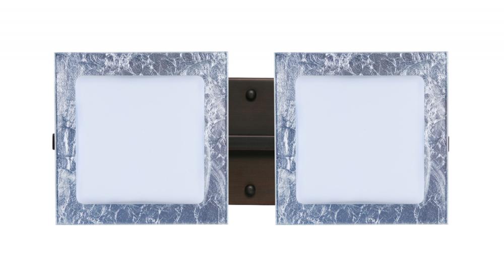 Besa Wall Alex Bronze Opal/Silver Foil 2x50W G9