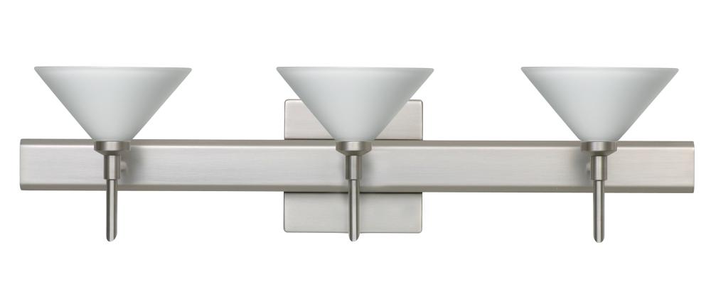 Besa Wall With SQ Canopy Kona Satin Nickel White 3x40W G9