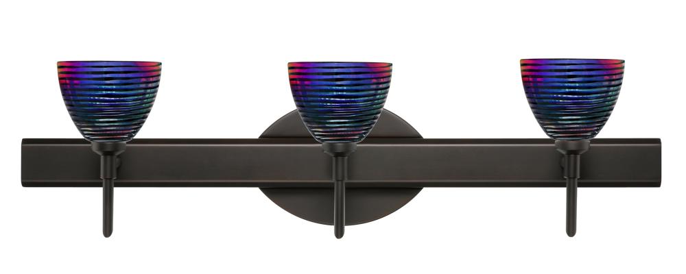 Besa Divi Wall 3SW Black Dicro Wavy Bronze 3x40W G9