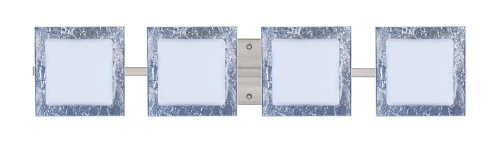 Besa Wall Alex Satin Nickel Opal/Silver Foil 4x50W G9