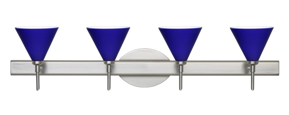 Besa Wall Kani Satin Nickel Cobalt Blue Matte 4x40W G9