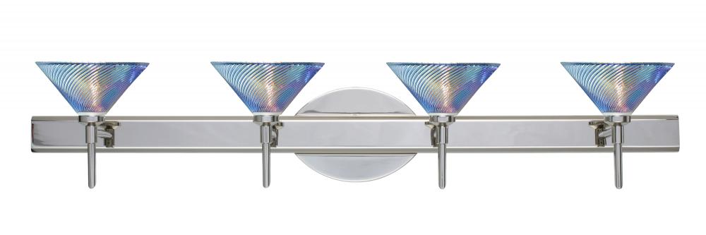 Besa Wall Swirl Chrome Dicro Swirl 4x5W LED