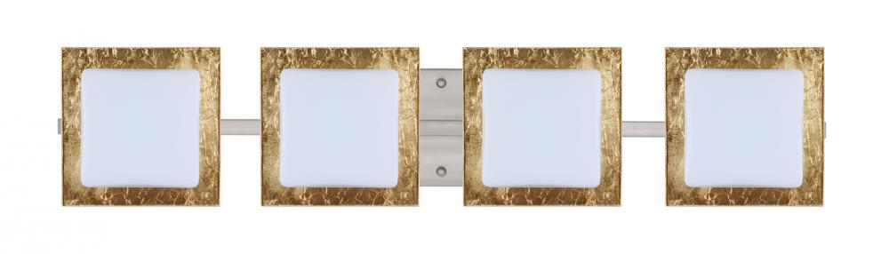 Besa Wall Alex Satin Nickel Opal/Gold Foil 4x50W G9