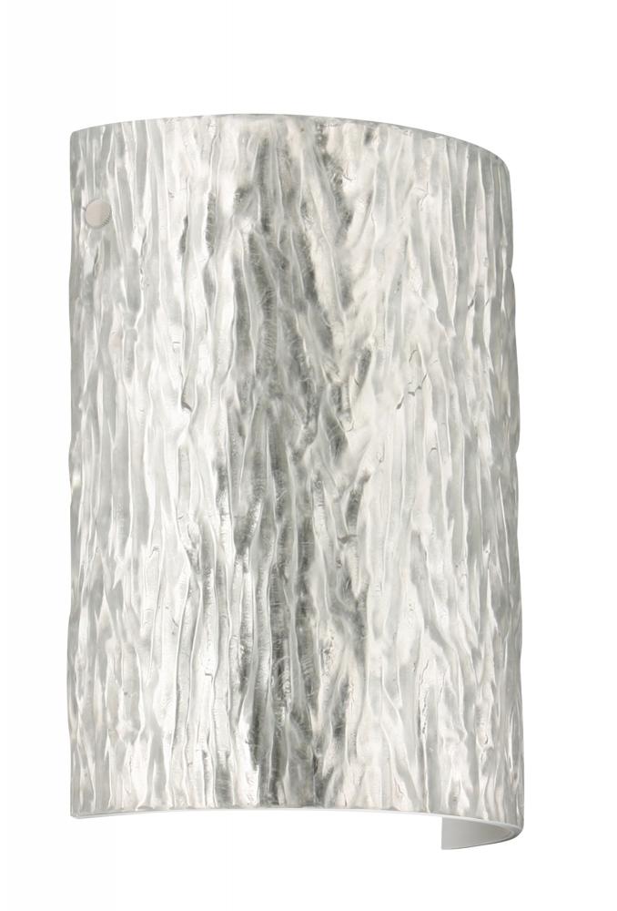 Besa Wall Tamburo Stone Polished Nickel Stone Silver Foil 1x75W Medium Base