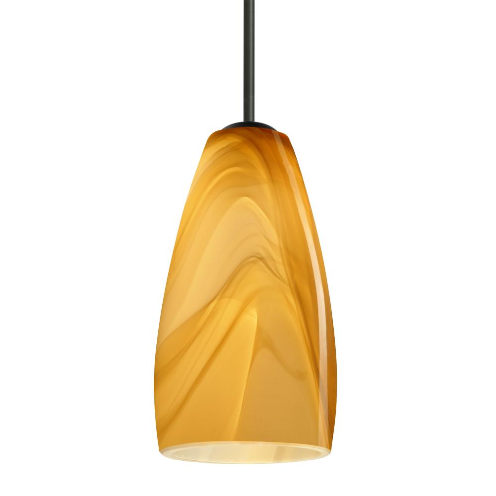 Besa Chrissy Pendant For Multiport Canopy Black Honey 1x9W LED