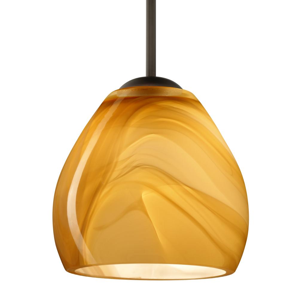 Besa Bolla LED Pendant For Multiport Canopy Honey Bronze 1x9W LED, 15Ft. Cord