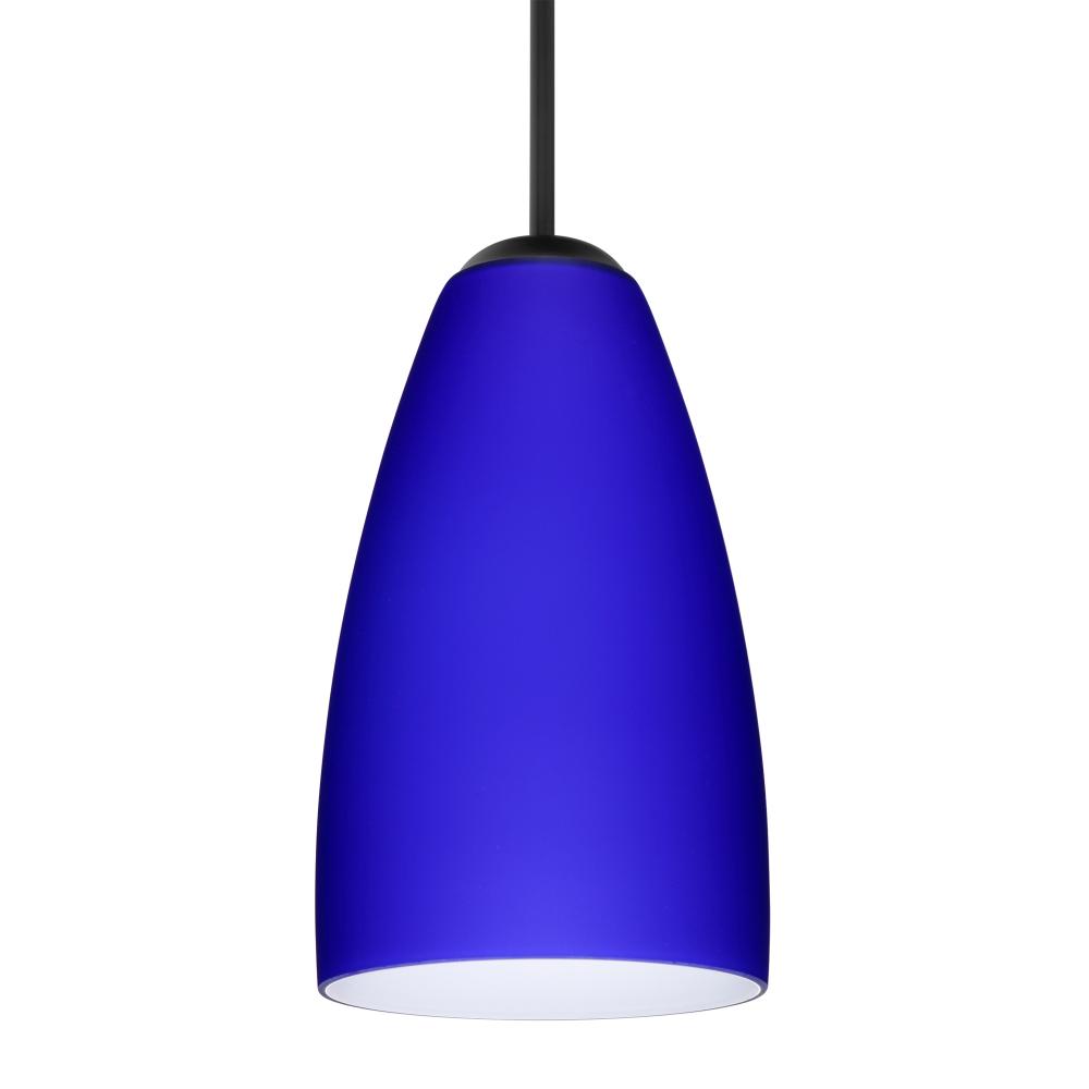 Besa Riva 9 Pendant For Multiport Canopy Black Cobalt Blue Matte 1x75W MAX E26 Base