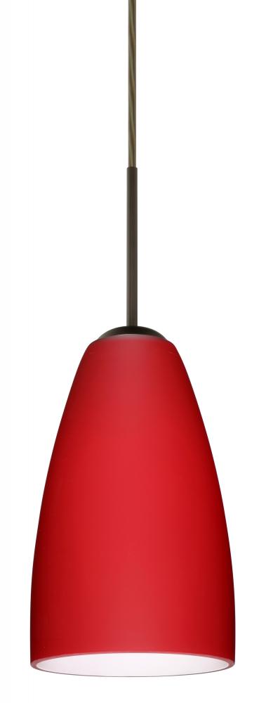 Besa Riva 9 LED Pendant J Ruby Matte Bronze 1x9W LED