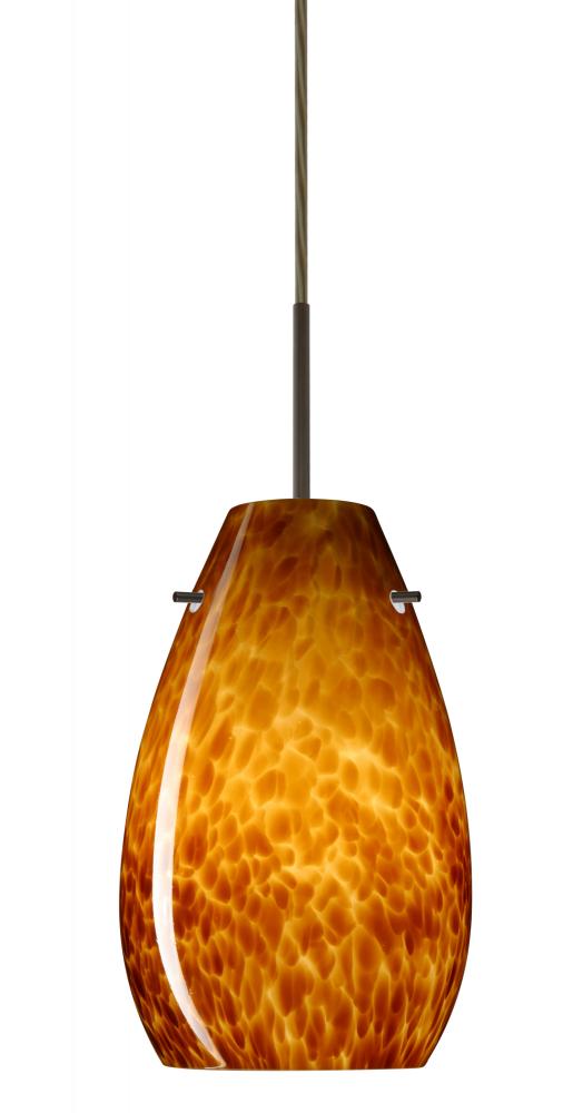 Besa Pera 9 Pendant For Multiport Canopy Bronze Amber Cloud 1x100W Medium Base