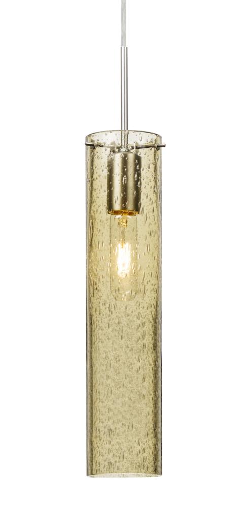 Besa, Juni 16 Pendant For Multiport Canopy, Gold Bubble, Satin Nickel, 1x60W Medium B