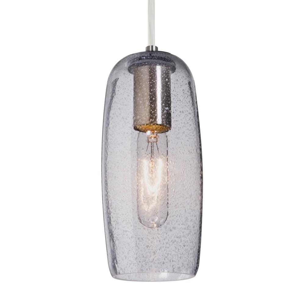 Besa, Pinot 9 Cord Pendant for Mulitport Canopy, Clear Bubble, Satin Nickel FInish 1x