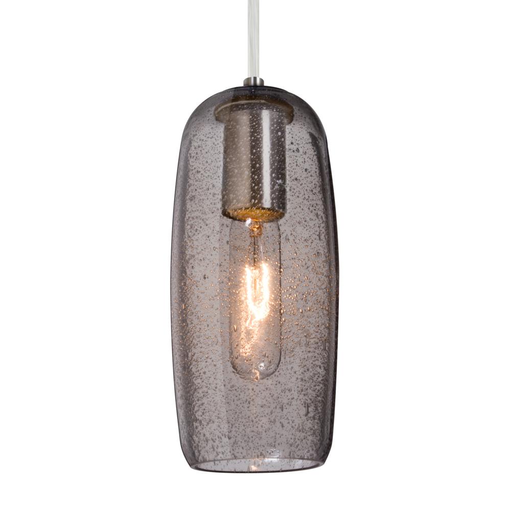 Besa, Pinot 9 Cord Pendant for Mulitport Canopy, Smoke Bubble, Satin Nickel FInish 1x