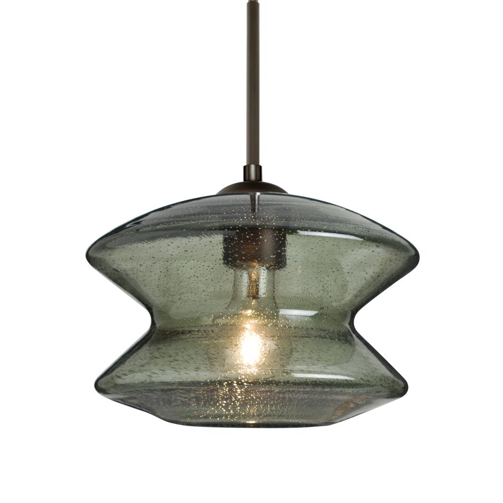 Besa, Zen Cord Pendant For Multiport Canopy, Moss Bubble, Bronze Finish, 1x60W Medium