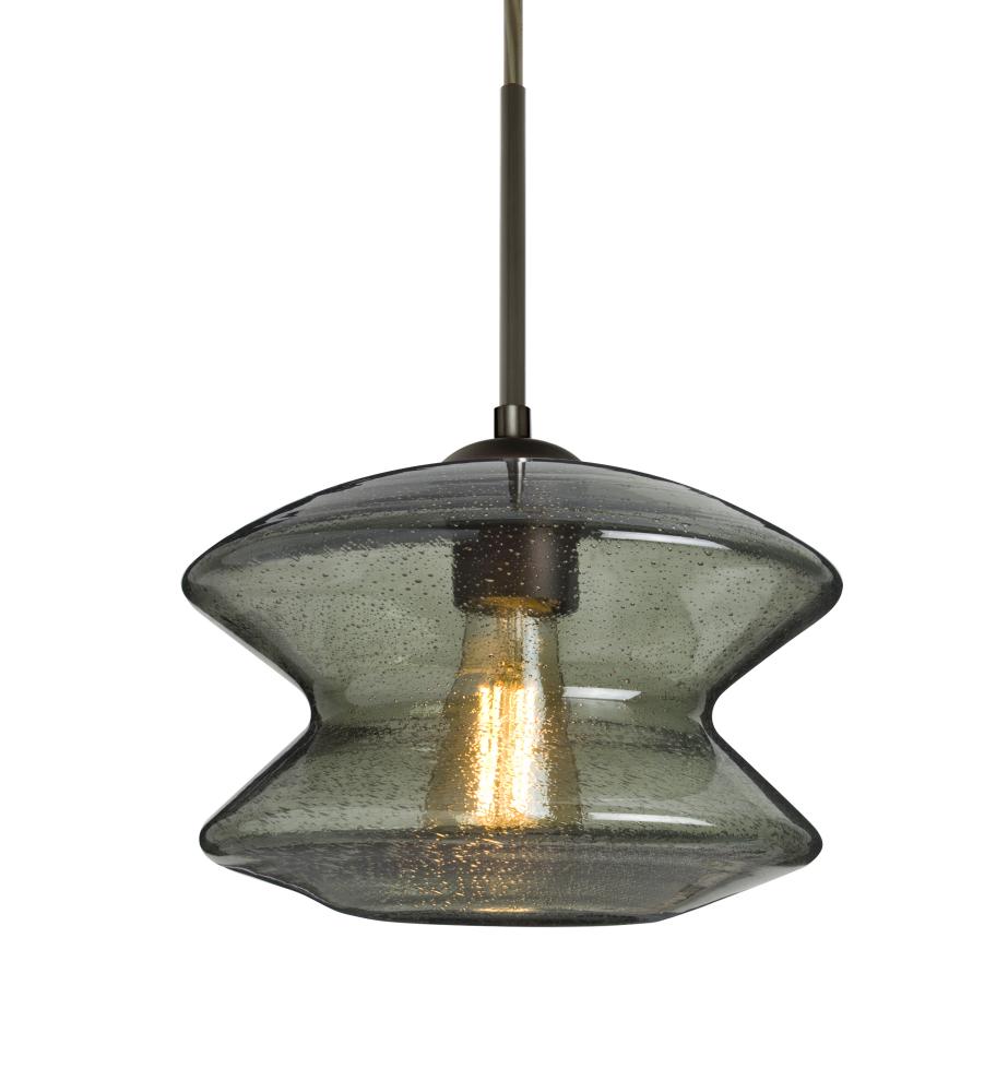 Besa, Zen Cord Pendant For Multiport Canopy, Moss Bubble, Bronze Finish, 1x8W LED Fil