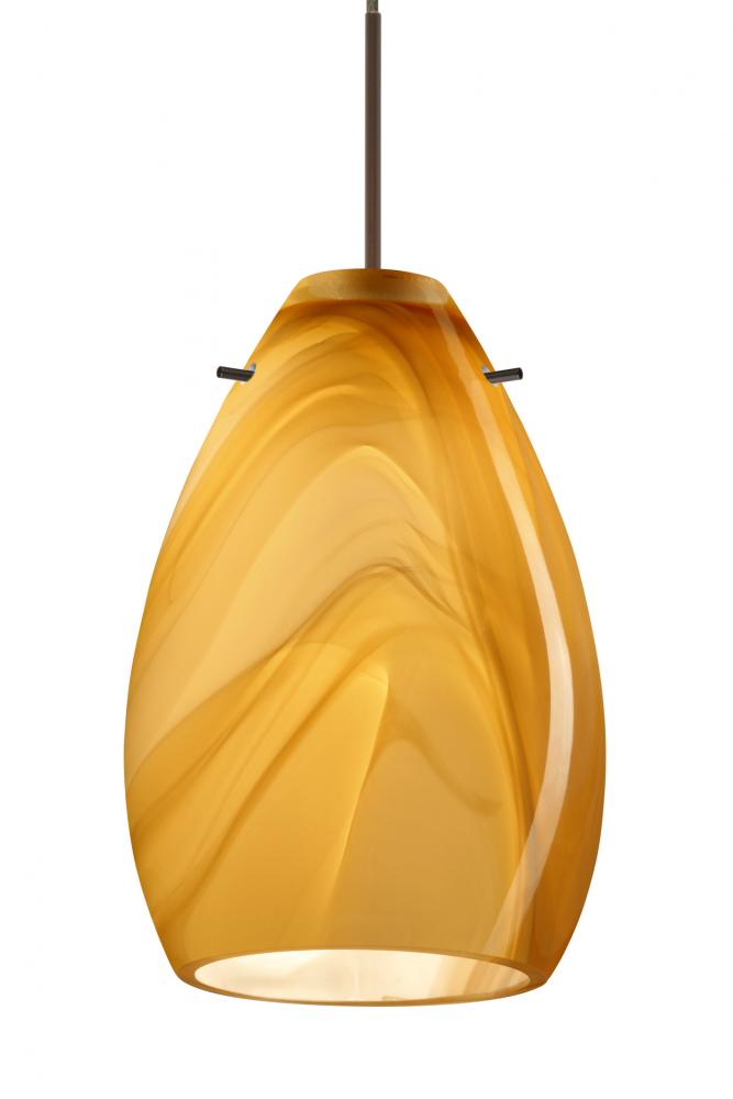 Besa Pendant Pera 6 Bronze Honey 1x50W Halogen, 15Ft. Cord