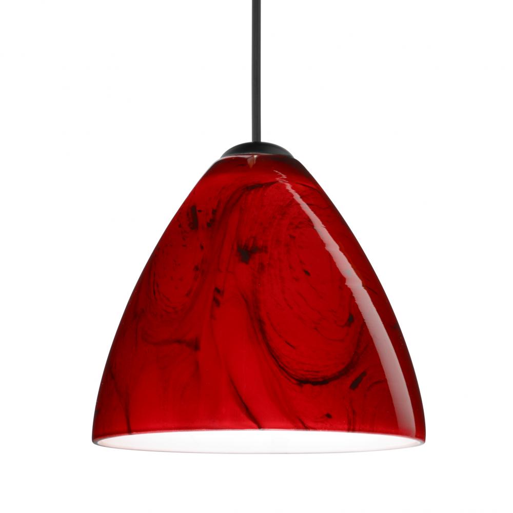 Besa Pendant Mia, Black Finish, Magma 1x5W LED