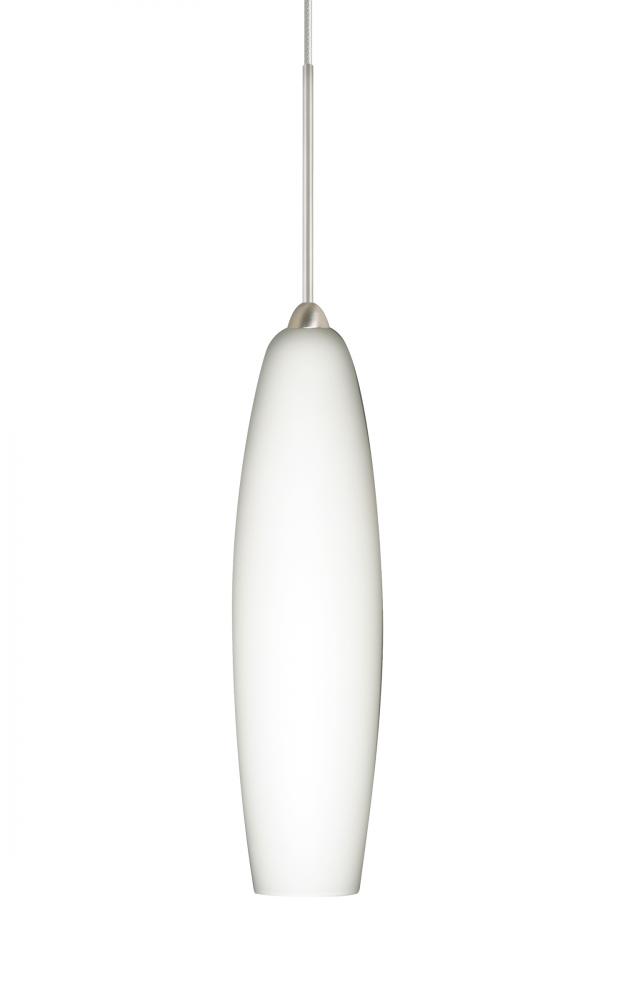 Besa Pendant Zumi Satin Nickel Opal Matte 1x5W LED