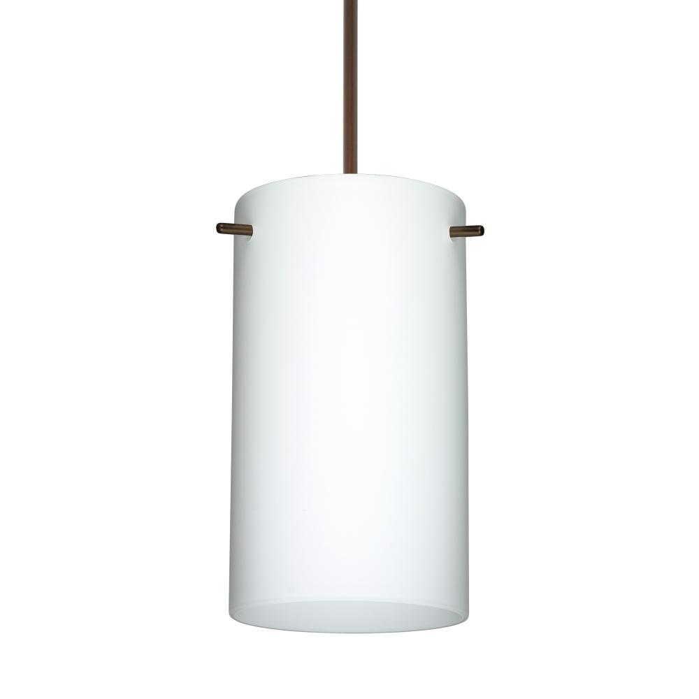 Besa Stilo 7 Pendant Opal Matte Bronze 1x5W LED