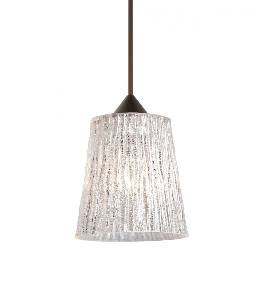 Besa Pendant Nico 4 Bronze Stone Glitter 1x35W Halogen, 15Ft. Cord