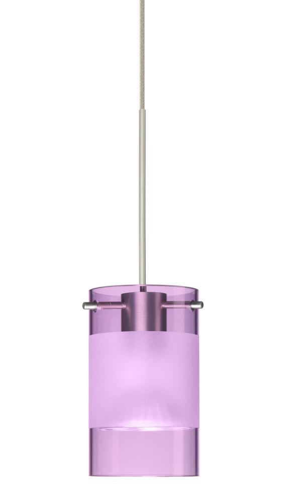 Besa Scope Pendant Rxp Amethyst/Frost Satin Nickel 1x5W LED Mr16