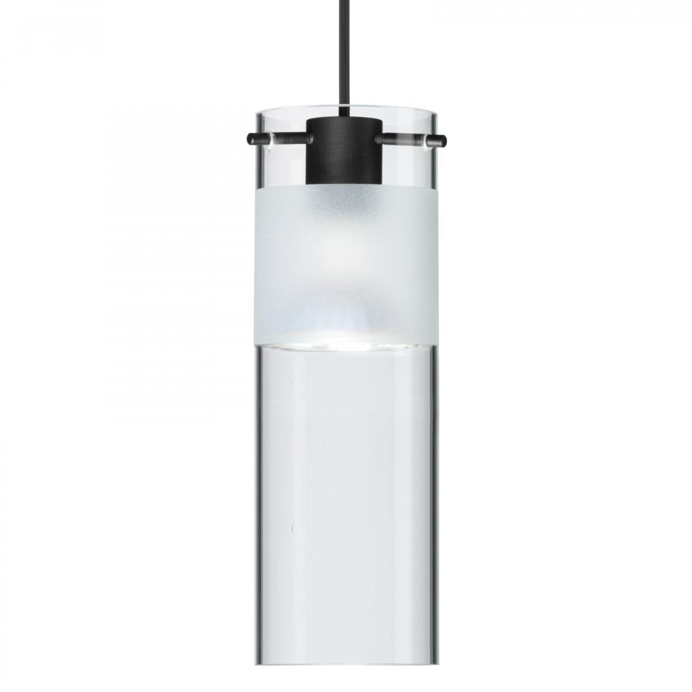 Besa Scope 7, Pendant Rxp Clear/Frost Black Finish, 1x5W LED