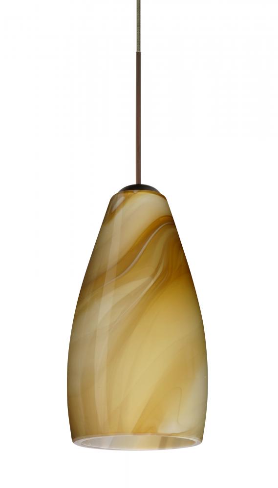 Besa Pendant Karli Bronze Honey 1x50W Halogen, 15Ft. Cord