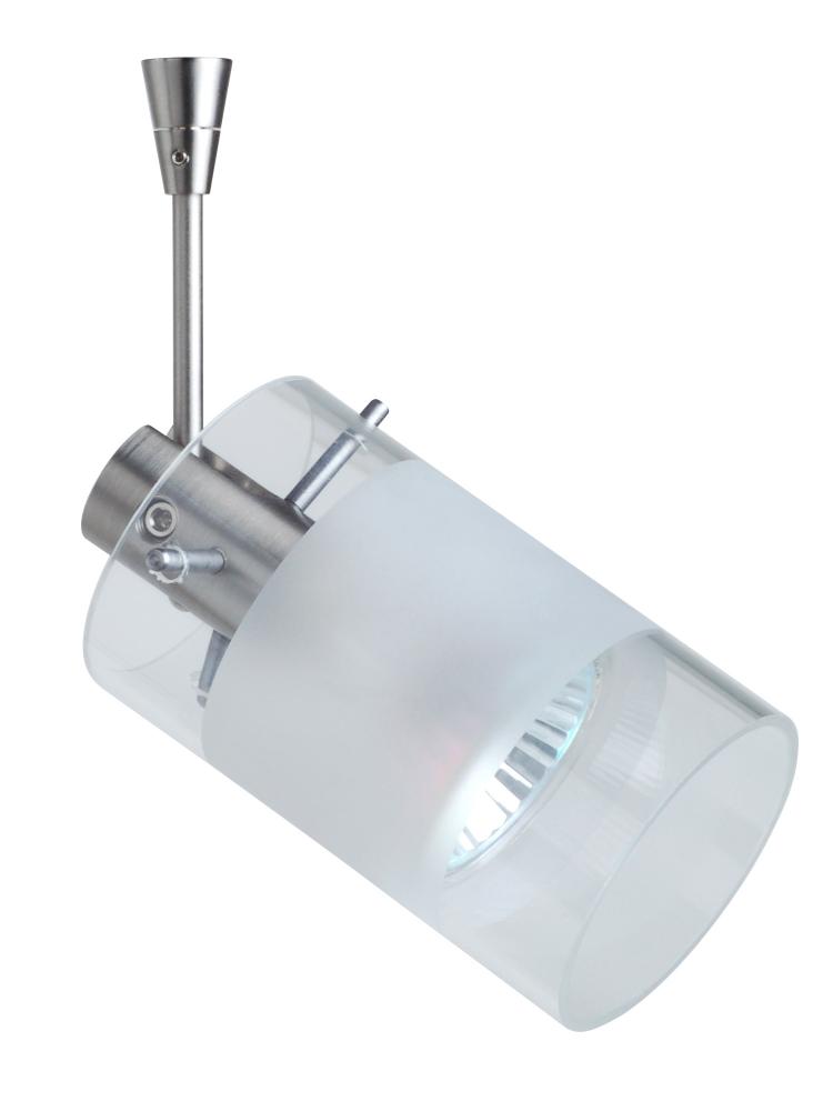 Besa Spotlight With 12&#34; Stem Scope Satin Nickel Clear/Frost 1x50W Halogen Mr16