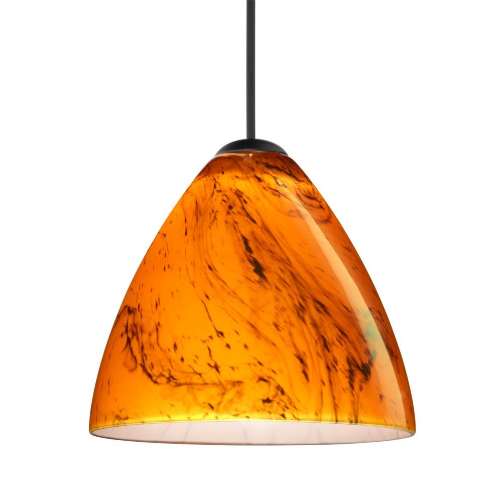 Besa Pendant For Multport Canopy Mia, Black Finish, Habanero 1x5W LED