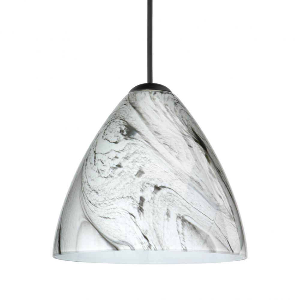 Besa Pendant For Multport Canopy Mia, Black Finish, Marble Grigio 1x50W MAX GY6.35 Base