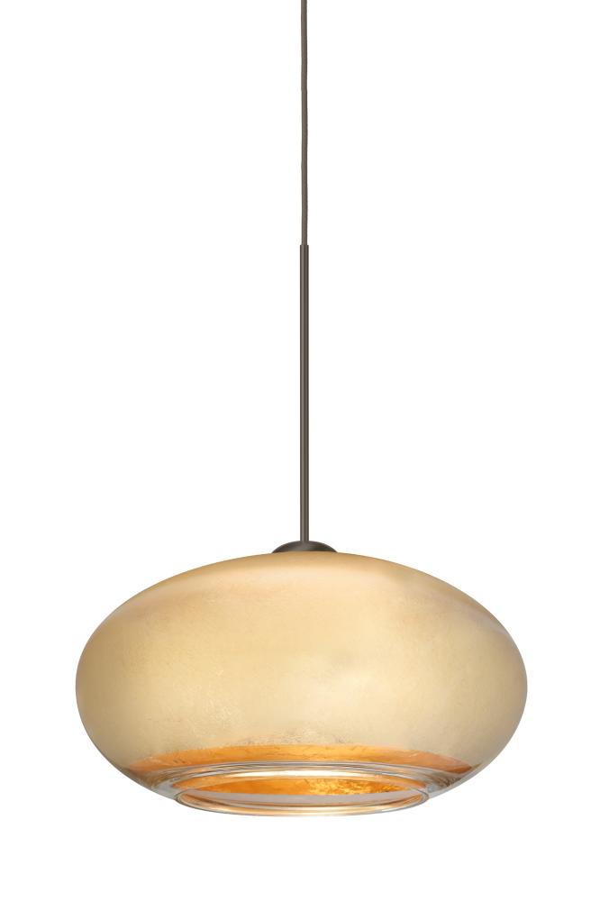 Besa Pendant For Multiport Canopy Brio 7 Bronze Gold Foil 1x5W LED