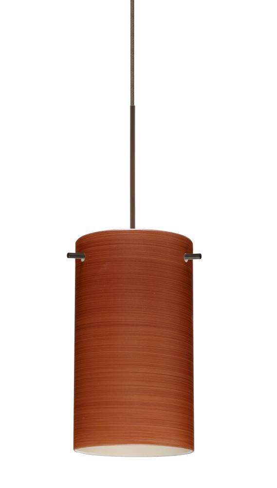 Besa Stilo 7 Pendant for Multiport Canopy Cherry Bronze 1x5W LED, 15Ft. Cord