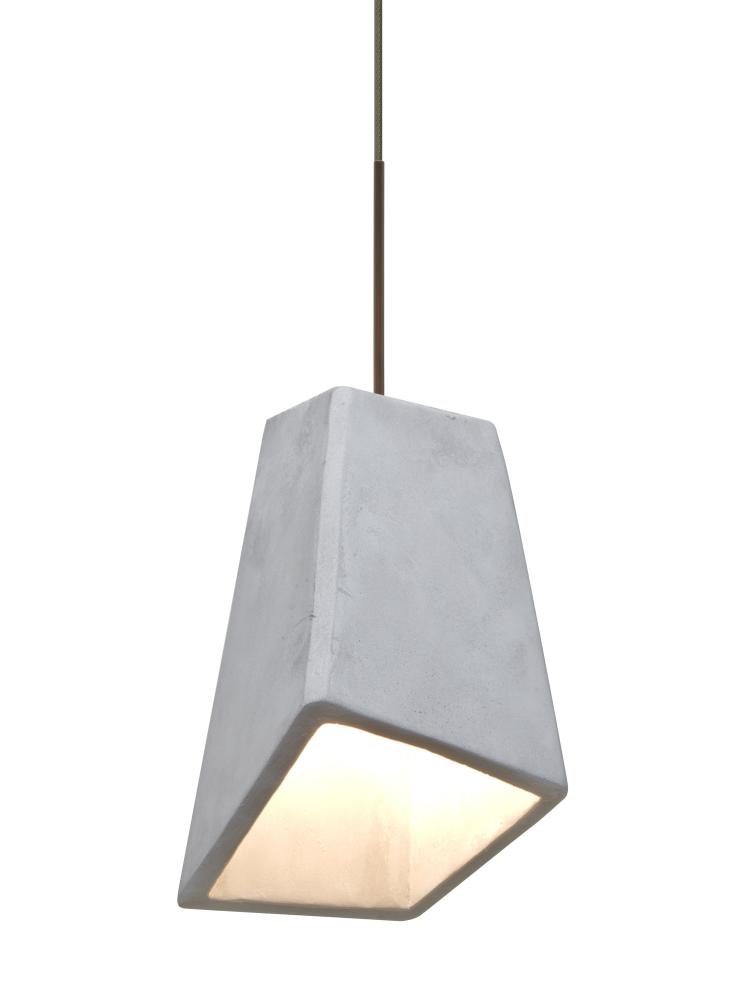 Besa Skip Cord Pendant For Multiport Canopy, Natural, Bronze Finish, 1x9W LED, 15Ft.