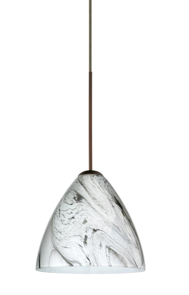 Besa Pendant Mia Bronze Marble Grigio 1x50W Halogen