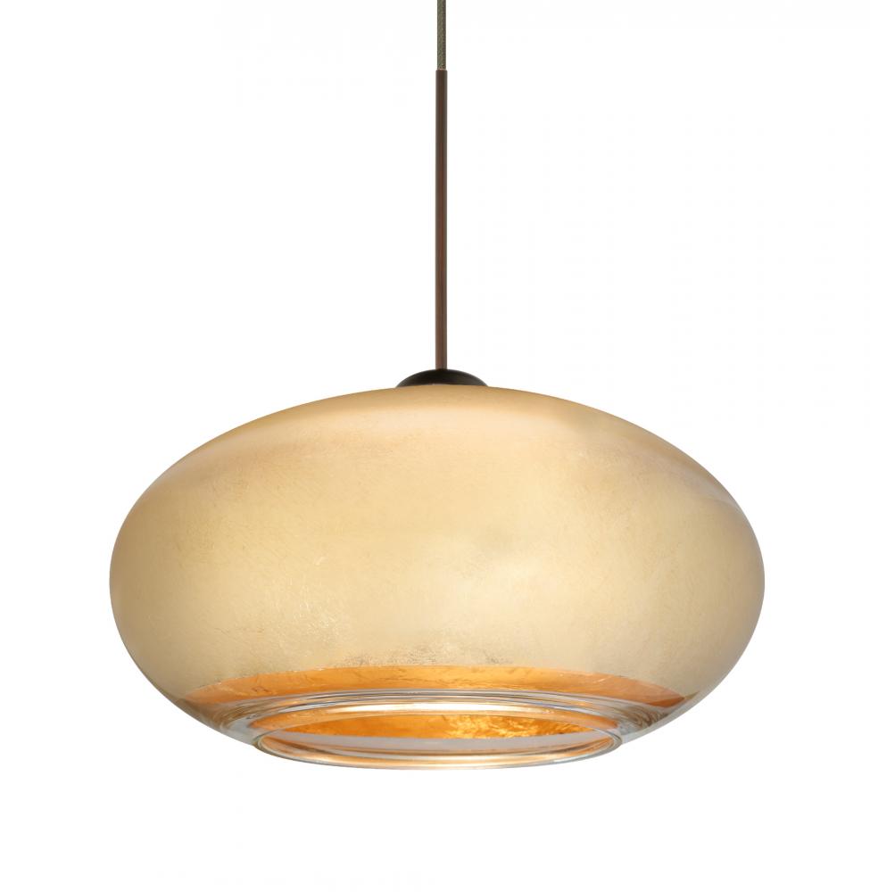 Besa Pendant Brio 7 Bronze Gold Foil 1x5W LED