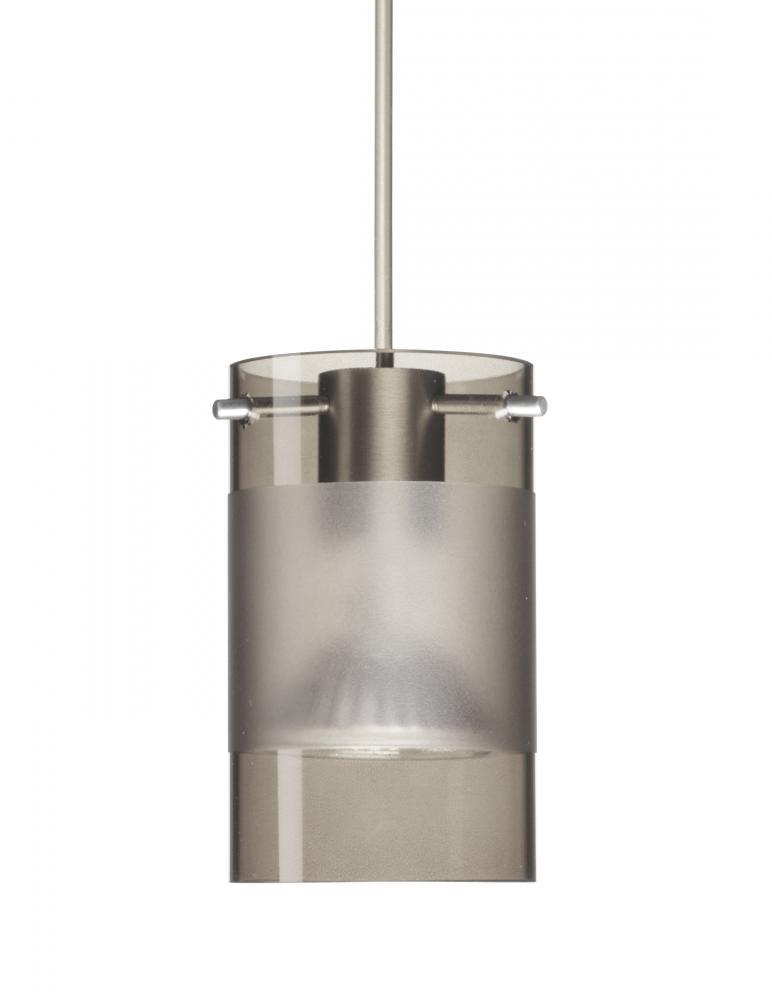 Besa Pendant Scope Satin Nickel Smoke/Frost 1x5W LED, 15Ft. Cord