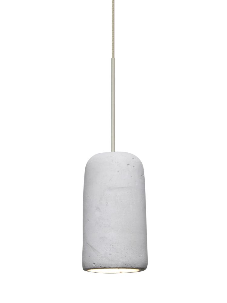 Besa Glide Cord Pendant, Natural, Satin Nickel Finish, 1x2W LED, 15Ft. Cord