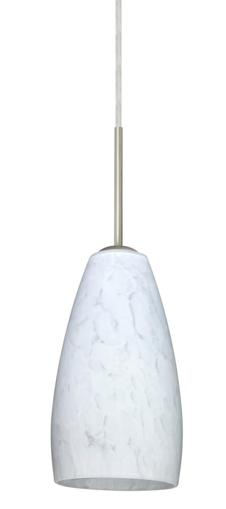 Besa Chrissy Pendant Satin Nickel Carrera 1x40W Halogen