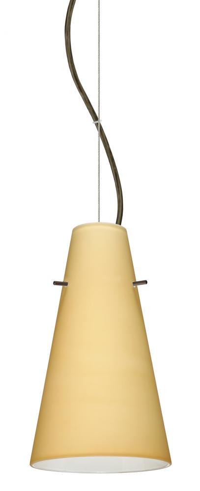 Besa Cierro LED Cable Pendant Vanilla Matte Bronze 1x9W LED