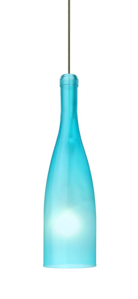 Besa Pendant Botella 10 Bronze Blue Frost 1x35W Halogen