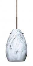 Besa Lighting 1BT-1713MG-LED-BR - Besa Pendant Pera 6 Bronze Marble Grigio 1x5W LED