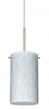 Besa Lighting 1BT-440419-LED-SN-L - Besa Stilo 7 LED Pendant Carrera Satin Nickel 1x9W LED, 15Ft. Cord